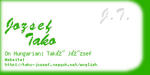jozsef tako business card